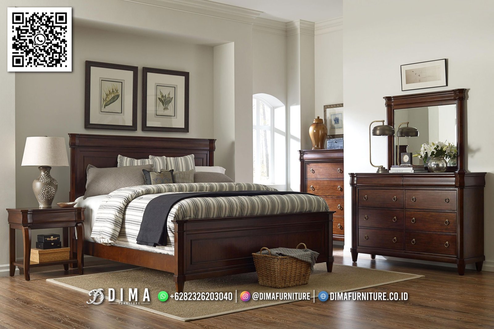 Set Tempat Tidur Jati Arlena Nyaman Stylish 2IM Set Tempat Tidur Jati Arlena Nyaman Stylish 2IM