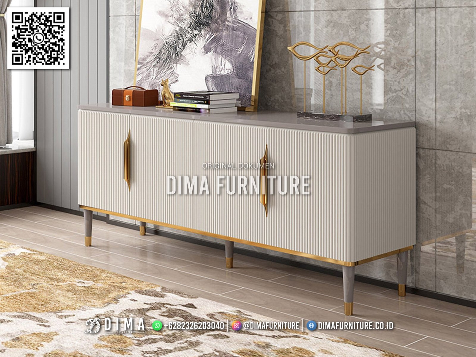 Bufet Minimalis Elegan Ivory Gold Premium Verona 68FI Bufet Minimalis Elegan Ivory Gold Premium Verona 68FI
