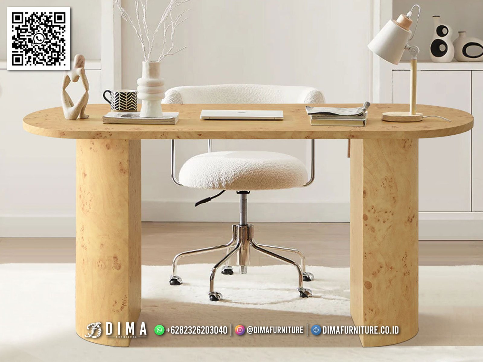 Meja Kantor Modern Norvane Finishing Natural Mewah 52FI Meja Kantor Modern Norvane Finishing Natural Mewah 52FI