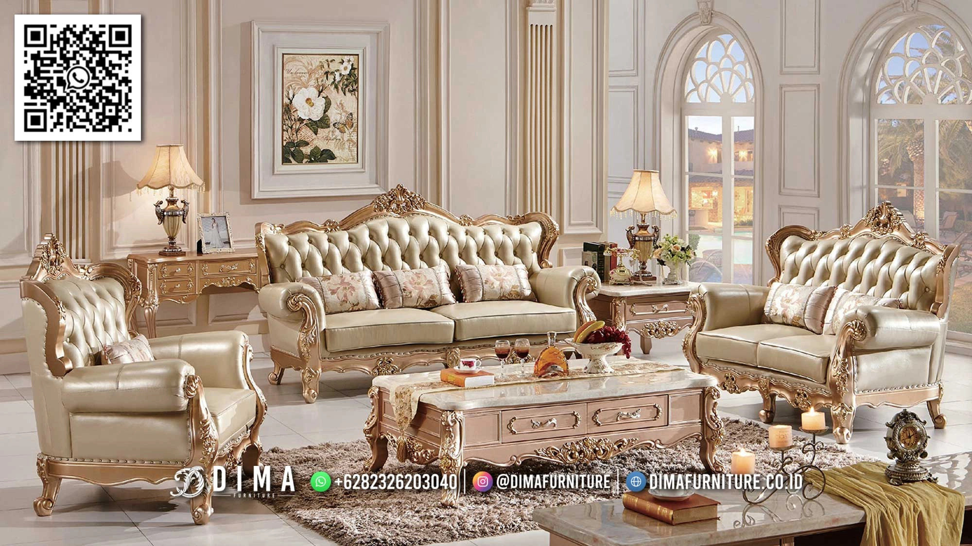 Sofa Ruang Tamu Luxury Maggie – Desain Klasik Mewah 66IM Sofa Ruang Tamu Luxury Maggie – Desain Klasik Mewah 66IM