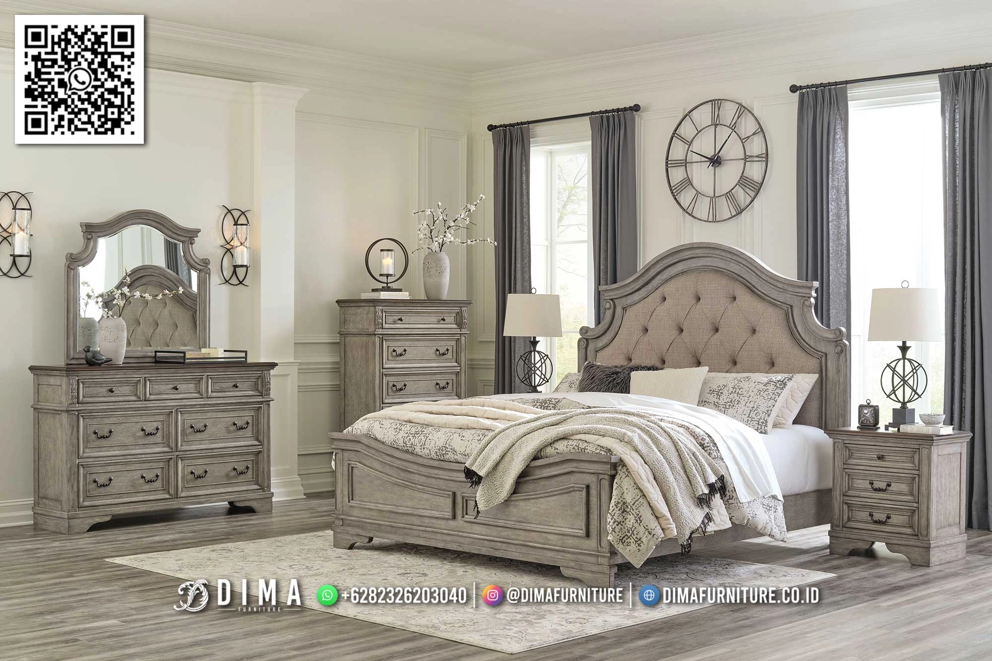 Kamar Set Minimalis Tidur Jati Vivienne Premium 110IM Kamar Set Minimalis Tidur Jati Vivienne Premium 110IM