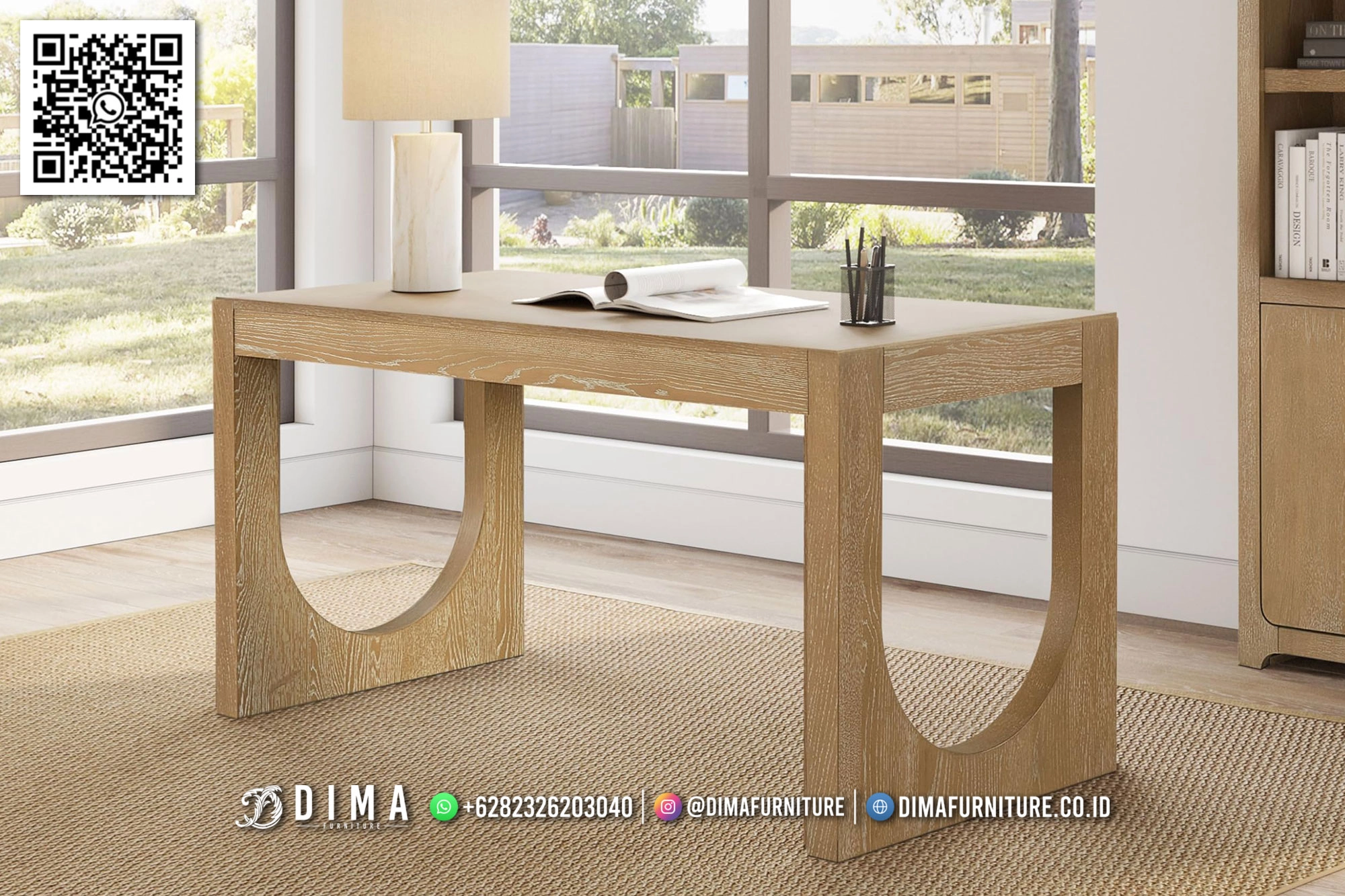 Meja Kantor Minimalis Kayu Jati Elegan Aleena 106IM Meja Kantor Minimalis Kayu Jati Elegan Aleena 106IM