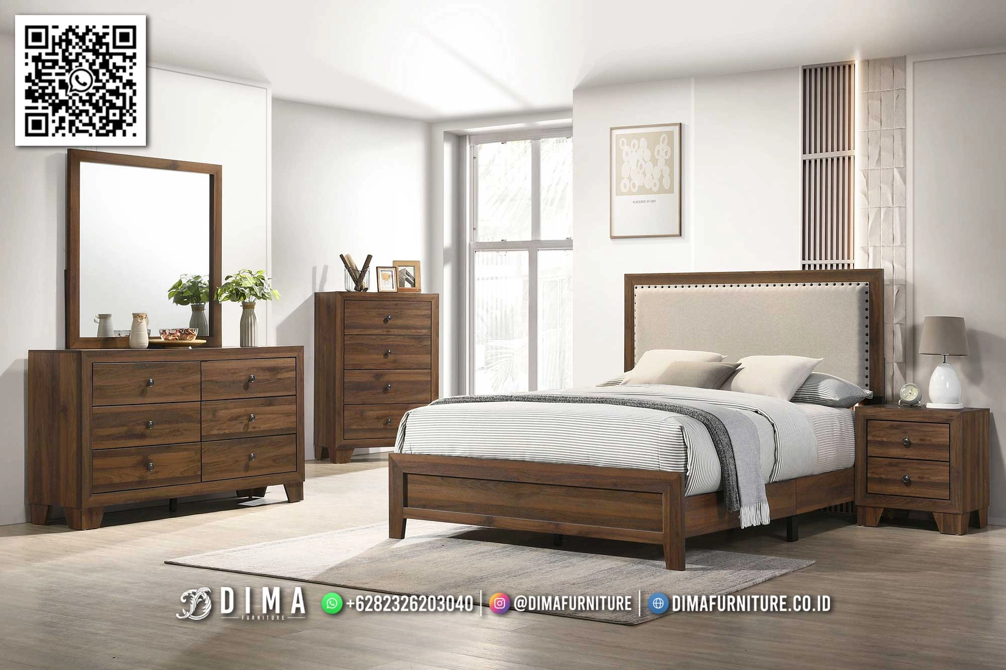 Set Tempat Tidur Kayu Jati Estelle Elegan Minimalis 109IM Set Tempat Tidur Kayu Jati Estelle Elegan Minimalis 109IM