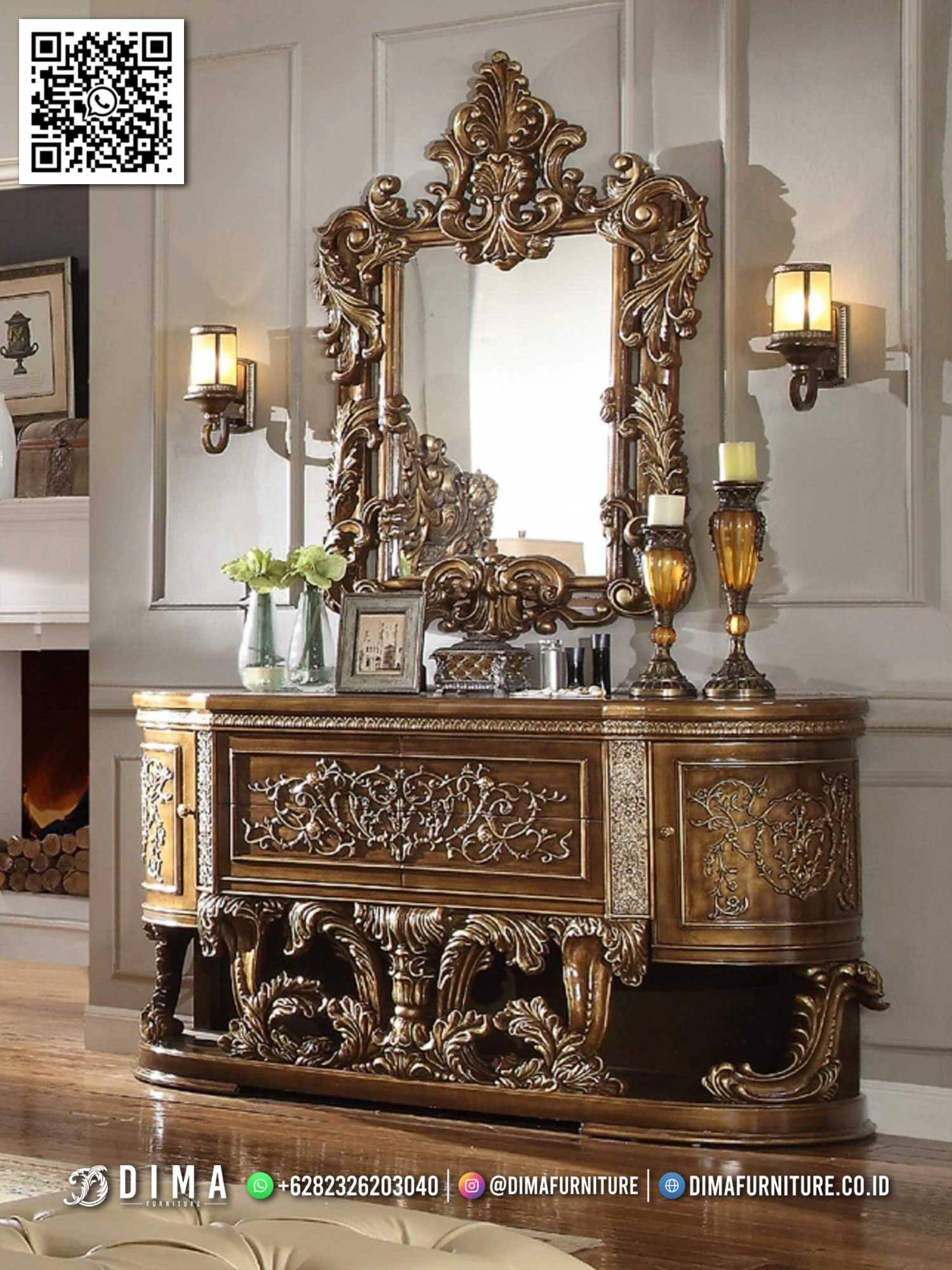 Meja Konsol Ukir Mewah Felicya Premium 145IM Meja Konsol Ukir Mewah Felicya Premium 145IM