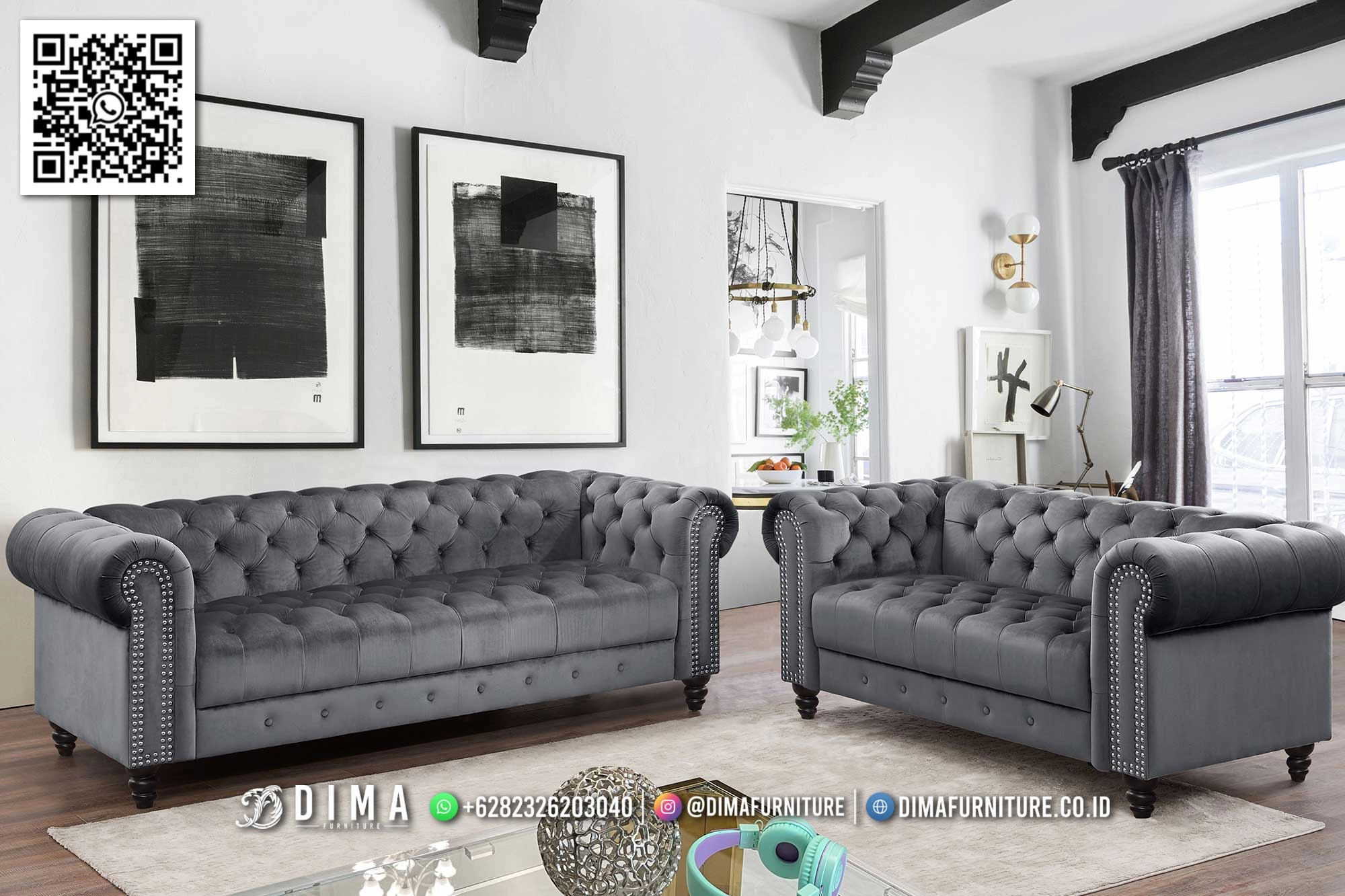 Sofa Tamu Minimalis Julian Grey Best Price 154IM Sofa Tamu Minimalis Julian Grey Best Price 154IM