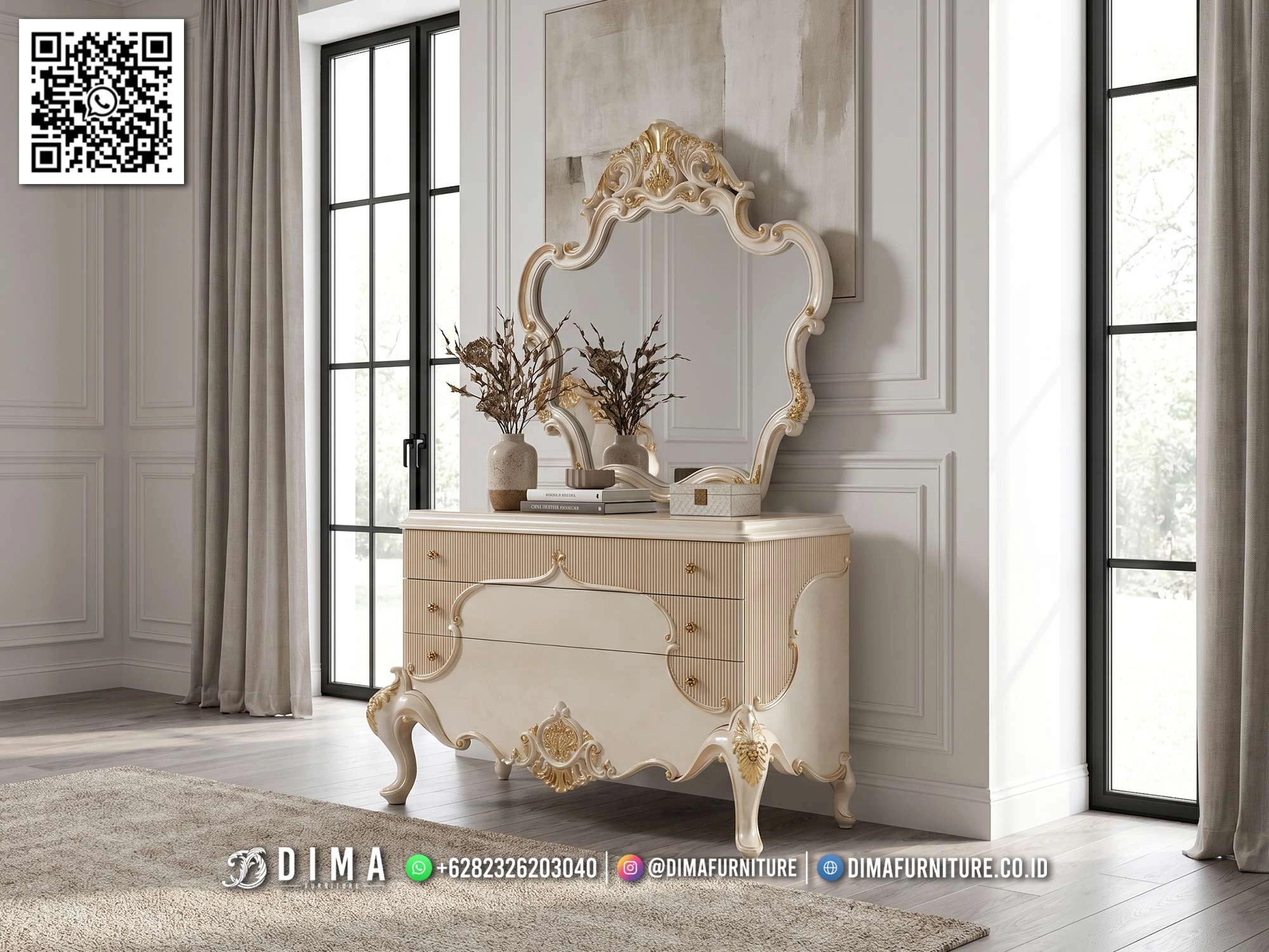 Meja Rias Jepara Ivory 209IM Meja Rias Jepara Ivory 209IM