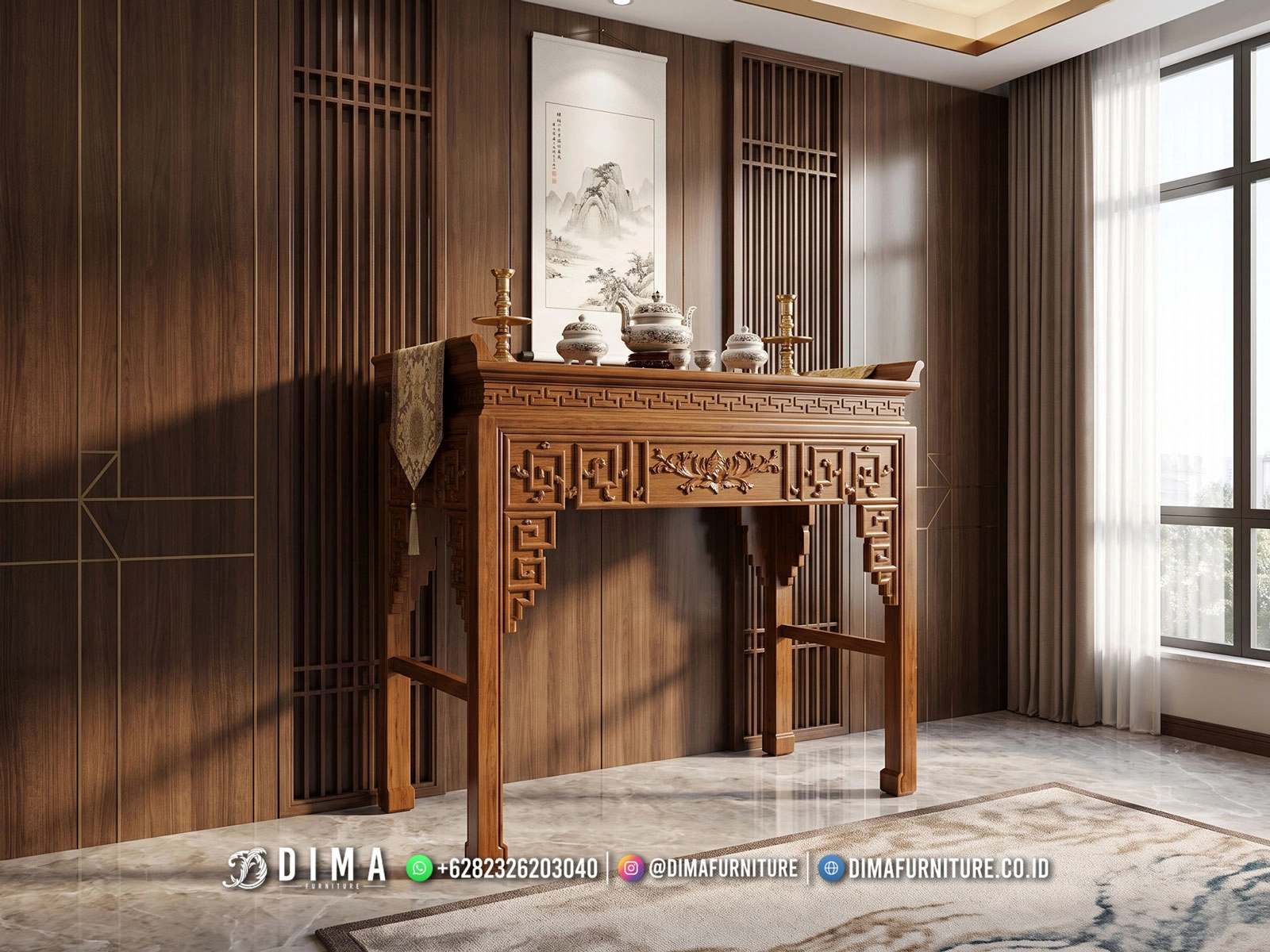 Meja Altar Jati Jepara Hokki 218IM Meja Altar Jati Jepara Hokki 218IM